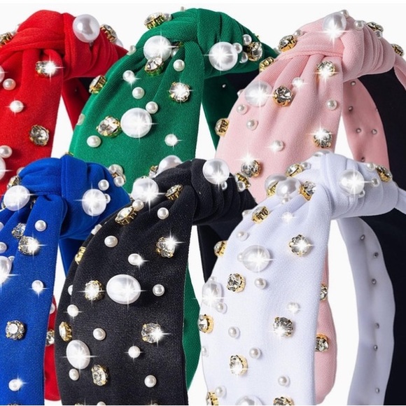 Elegant Pearl and Gem Embellished
Headbands - Assorted Colors - Choose ur color - Picture 6 of 9